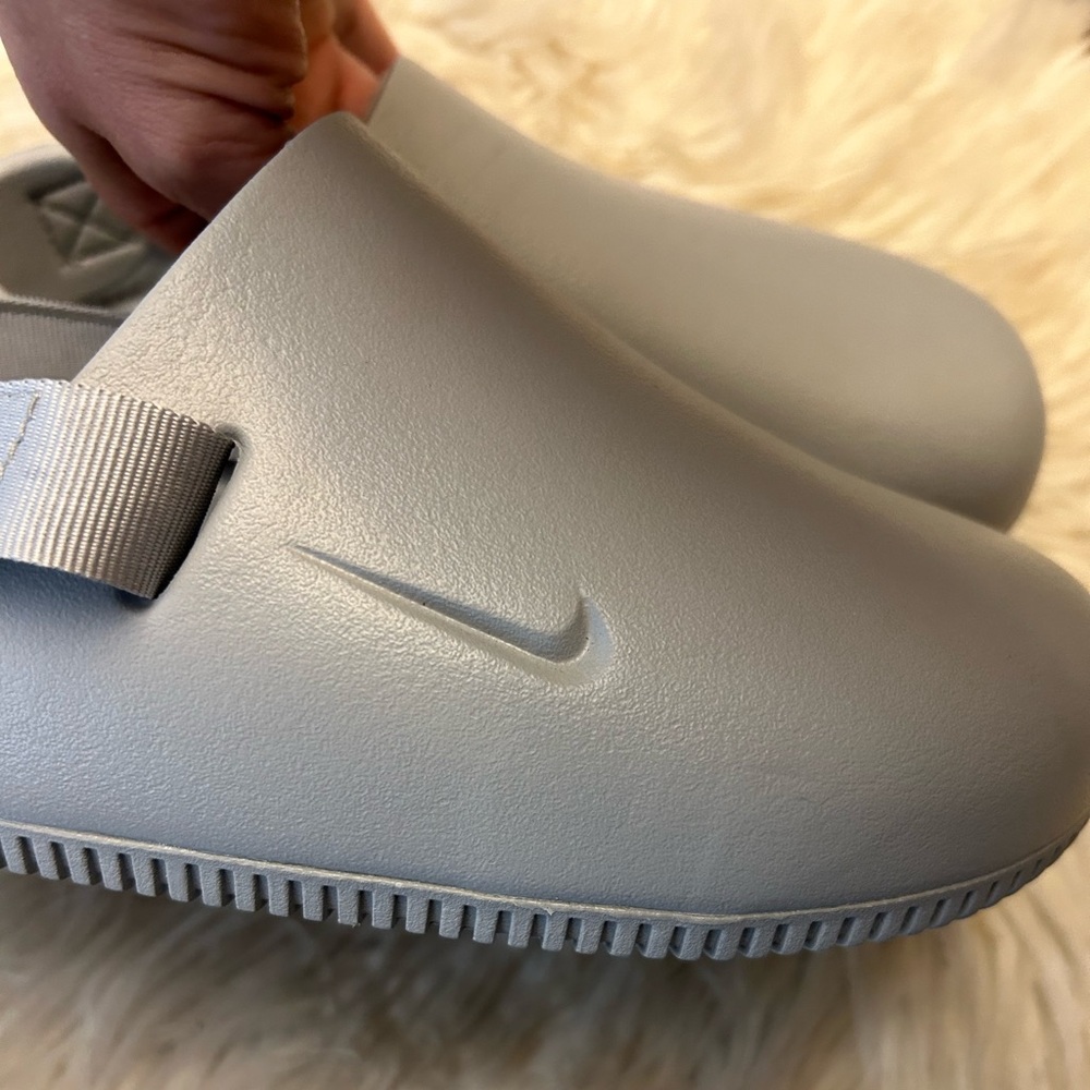 NIKE ‘Calm’ Mules In Light Smoke Grey - Picture 15 of 16